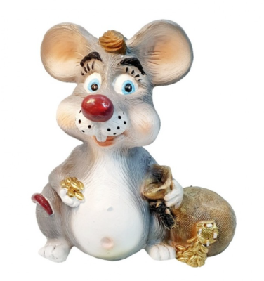 Фигура Мышка с мешком Н-25см,L-15см,В-26см в интернет гипермаркете «Планета Лета». Фото