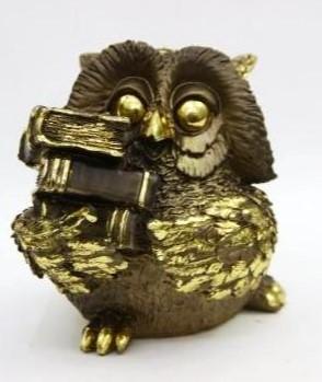 Декор Сова с книгами 14х14х16 GF1-13 в интернет гипермаркете «Планета Лета». Фото