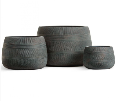 Кашпо TREEZ ERGO Graphics Низкая чаша Окись с медной патиной в-20 см, д-29 см в интернет гипермаркете «Планета Лета». Фото