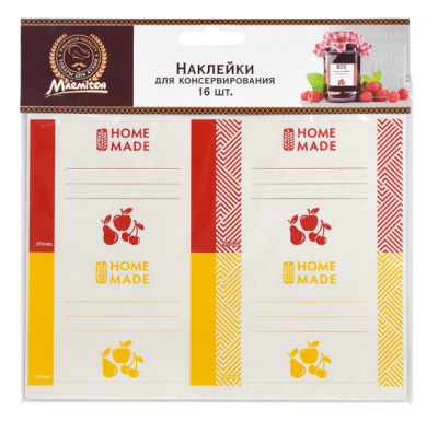 Наклейки прямоугольные для консервирования 16 шт 8,5x6 см MARMITON 17359 MARMITON в интернет гипермаркете «Планета Лета». Фото Наклейки прямоугольные для консервирования 16 шт 8,5x6 см MARMITON 17359 в интернет гипермаркете «Планета Лета». Фото