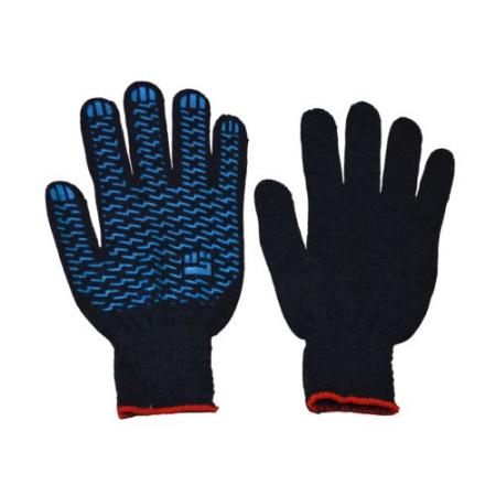 Перчатки 5н черные 10кл с ПВХ Волна 42-46гр в интернет гипермаркете «Планета Лета». Фото