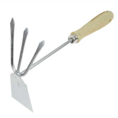 Мотыжка Комбинированная 3-х зубые грабли с лопаткой с дер ручкой `УРОЖАЙНАЯ СОТКА` Эксперт в интернет гипермаркете «Планета Лета». Фото