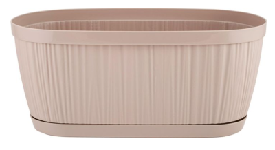 Горшок для цветов InGreen BARCELONA 2,7л, 275х145мм овальный молочный шоколад в интернет гипермаркете «Планета Лета». Фото