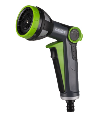 Пистолет-распылитель AMIGO кнопка старт-стоп 8 режимов 79840 в интернет гипермаркете «Планета Лета». Фото