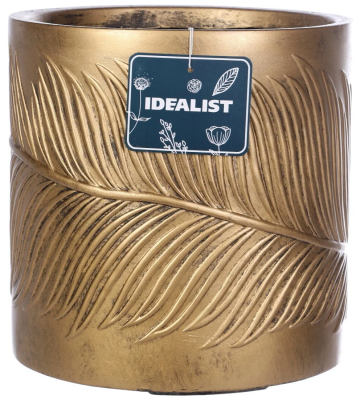 Кашпо IDEALIST Лист, золотистое, d37 h37, LEAF-R-37-GLD IDEALIST в интернет гипермаркете «Планета Лета». Фото Кашпо IDEALIST Лист, золотистое, d37 h37, LEAF-R-37-GLD в интернет гипермаркете «Планета Лета». Фото