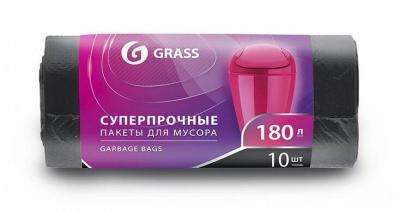 Мешки для мусора ПНД 180л 90x110 20 мкр черный 10шт GraSS PP-0025 GRASS в интернет гипермаркете «Планета Лета». Фото Мешки для мусора ПНД 180л 90x110 20 мкр черный 10шт GraSS PP-0025 в интернет гипермаркете «Планета Лета». Фото