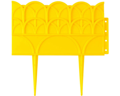 Бордюр декоративный GRINDA для цветников, 14х310см, желтый в интернет гипермаркете «Планета Лета». Фото