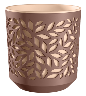 Кашпо "Leaves" (4л.) Цв. Мокко/Пудра (Арт. КШ-5830) в интернет гипермаркете «Планета Лета». Фото