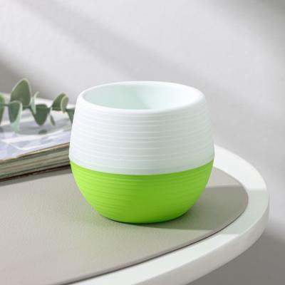 Горшок Япония белый-фисташковый d8см h6,5см 0,12л 9320266 в интернет гипермаркете «Планета Лета». Фото