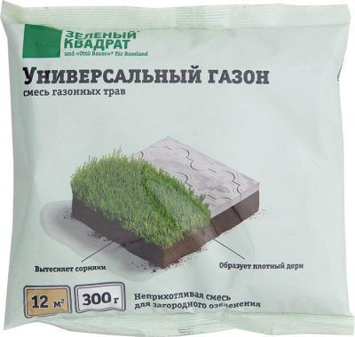 Семена газонной травы Зеленый квадрат Универсальный 0,3 кг Зеленый ковер в интернет гипермаркете «Планета Лета». Фото Семена газонной травы Зеленый квадрат Универсальный 0,3 кг в интернет гипермаркете «Планета Лета». Фото