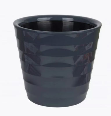 Горшок Лаура антрацит, d30, h30см, 16,6л с вкл. ЛР30-12 в интернет гипермаркете «Планета Лета». Фото