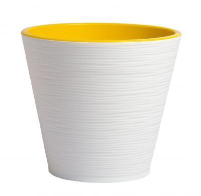 Горшок Конус белый d20,  h18см, 3,7л  с вкл. К20-10 в интернет гипермаркете «Планета Лета». Фото