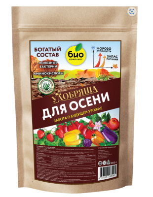 БИО-комплекс Удобрение органическое Осеннее, ТМ Удобряша 900г в интернет гипермаркете «Планета Лета». Фото