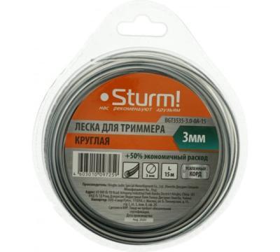 Леска для триммера Sturm!, d=3.0 мм, l=15м, КРУГ, армированный, BGT3535-3.0-0A-15 в интернет гипермаркете «Планета Лета». Фото