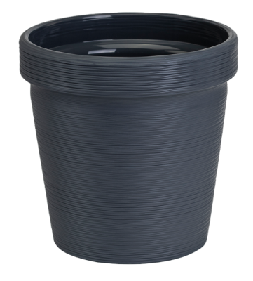 Кашпо "Терра" (1,1л) Цв. Антрацит (Арт. КШ-9076) в интернет гипермаркете «Планета Лета». Фото