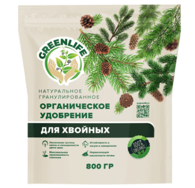 Удобрение Green Life для хвойных гранулир 800г в интернет гипермаркете «Планета Лета». Фото