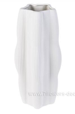 Ваза (керамика) D12xH25 см белый в интернет гипермаркете «Планета Лета». Фото