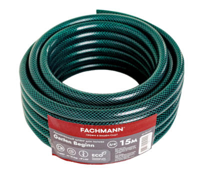 Шланг FACHMANN Garten Beginn. ПВХ, 1,5 мм, диаметр 3/4 (19 мм), бухта 15 м. в интернет гипермаркете «Планета Лета». Фото