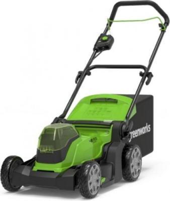 Газонокосилка аккумуляторная Greenworks G24LM33K2, 24V, 33 см, c АКБ 2АЧ и ЗУ 2509607 GREENWORKS в интернет гипермаркете «Планета Лета». Фото Газонокосилка аккумуляторная Greenworks G24LM33K2, 24V, 33 см, c АКБ 2АЧ и ЗУ 2509607 в интернет гипермаркете «Планета Лета». Фото