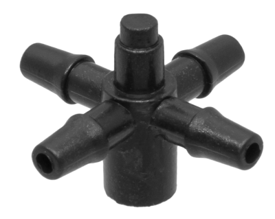 Разветвитель крестовой на 4 выхода 6 мм для микротрубки 3 мм (5 шт.) в интернет гипермаркете «Планета Лета». Фото
