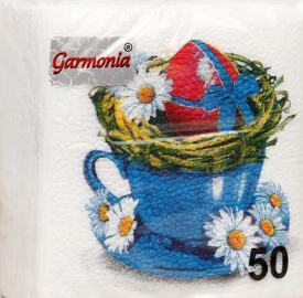 Салфетки Гармония цвета "Пасхальная чашка" однослойные 50 шт. 4843805 в интернет гипермаркете «Планета Лета». Фото