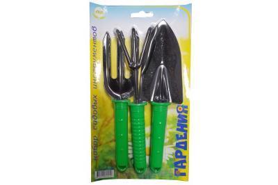 Набор садовых инструментов Гардения (совочек, вилка, рыхлитель малые с пл.ручкой) в интернет гипермаркете «Планета Лета». Фото