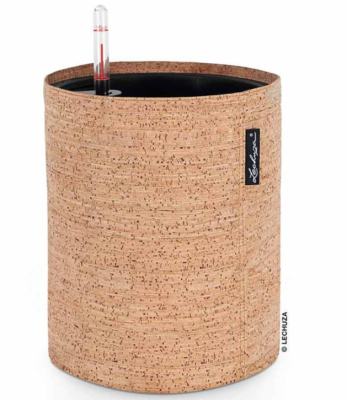 Кашпо Lechuza "Trendcover Cork Complete light natural" (пластик), D23хН26,5 см в интернет гипермаркете «Планета Лета». Фото