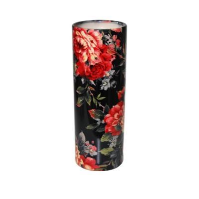 Ваза Рура большая, W31 T115СZ, керам., h32см пионы на черном в интернет гипермаркете «Планета Лета». Фото