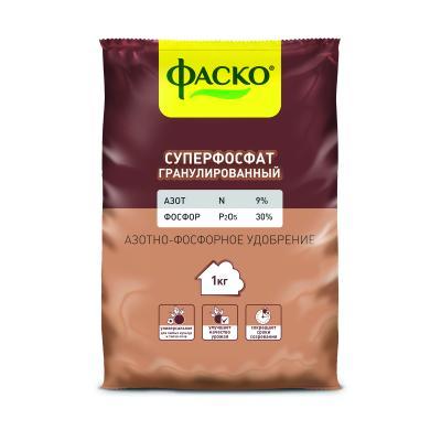 Удобрение сухое Фаско Суперфосфат минеральное гранулированное 1кг в интернет гипермаркете «Планета Лета». Фото