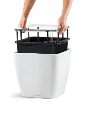 Кашпо   Lechuza Quadro LS Complete (white high gloss), 50x50xH47см в интернет гипермаркете «Планета Лета». Фото