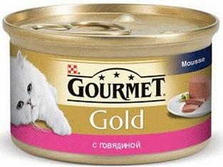 Корм GOURMET GOLD д/кош мусс говядина 85г в интернет гипермаркете «Планета Лета». Фото
