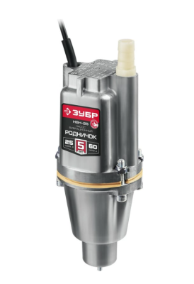 Вибрационный насос с нижним забором воды ЗУБР Родничок-Н, 25 м провод в интернет гипермаркете «Планета Лета». Фото