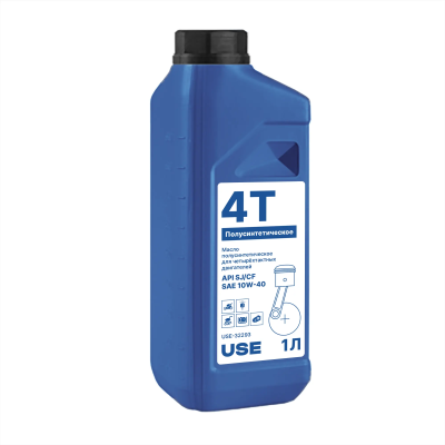Масло USE 4-х тактное полусинтетика SAE 10W-40 1 л USE-30013 в интернет гипермаркете «Планета Лета». Фото