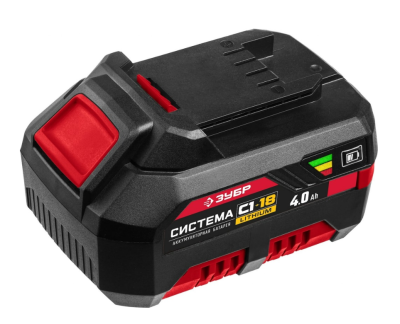 ЗУБР 18В, Li-Ion, 4Ач, тип С1, аккумуляторная батарея. АКБ-С1-18-4 в интернет гипермаркете «Планета Лета». Фото