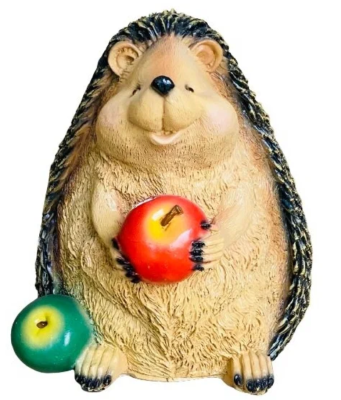 Фигура Ежик с яблоком H-25см, L-21см F1050 в интернет гипермаркете «Планета Лета». Фото