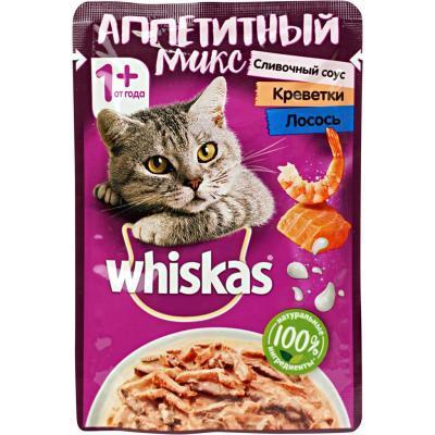 Корм Whiskas слив.соус лос/крев 75г Whiskas в интернет гипермаркете «Планета Лета». Фото Корм Whiskas слив.соус лос/крев 75г в интернет гипермаркете «Планета Лета». Фото