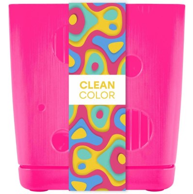 Горшок для цветов InGreen Clean Color 1,1л, electric pink в интернет гипермаркете «Планета Лета». Фото