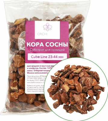 Грунт для орхидей (кора сосны 23-44 мм) Орхимания Куб 6 л в интернет гипермаркете «Планета Лета». Фото