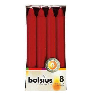 Свеча Болсус столовая 180*21,3 8шт Бордо в интернет гипермаркете «Планета Лета». Фото