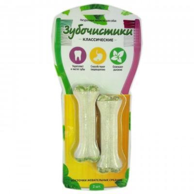 Лакомства Деревенские Зубочистики Косточки жевательные средние 2 шт в интернет гипермаркете «Планета Лета». Фото