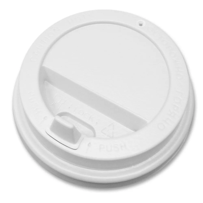 Крышка Д=80мм с питейником белая в интернет гипермаркете «Планета Лета». Фото