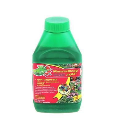 Удобрение Мультифлор Аква универс для садовых цветочно-декоративных культур 250мл в интернет гипермаркете «Планета Лета». Фото