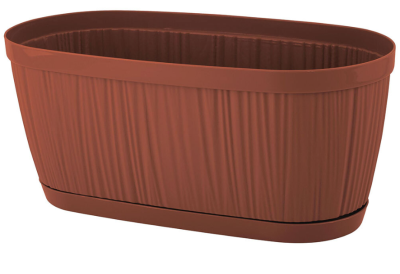 Балконный ящик с поддоном InGreen BARCELONA 2,7л, 27,5 см терракотовый в интернет гипермаркете «Планета Лета». Фото
