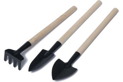 Набор садового инструмента для комнатных растений, 3 предмета, 24 см, деревянные рукоятки 1221431 в интернет гипермаркете «Планета Лета». Фото