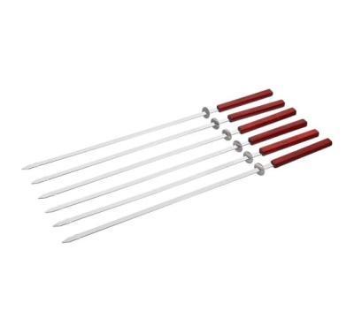 Набор шампуров плоских 55 см с дерев ручками 6 штук в упак BOYSCOUT 61264 в интернет гипермаркете «Планета Лета». Фото