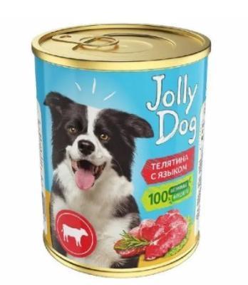 Корм влажный Зоогурман Jolly Dog телятина с языком для собак 350 г в интернет гипермаркете «Планета Лета». Фото