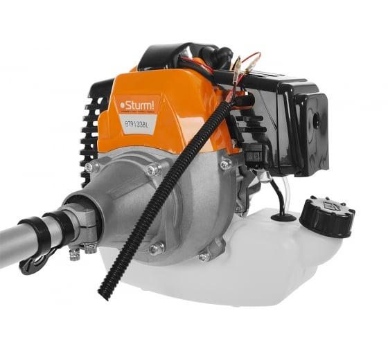 Бензотриммер Sturm!, 33 см3, 1 кВт/1,36 л.с., нож/леска, эргоном рукоятка, ранц ремень BT9133BL Sturm в интернет гипермаркете «Планета Лета». Фото Бензотриммер Sturm!, 33 см3, 1 кВт/1,36 л.с., нож/леска, эргоном рукоятка, ранц ремень BT9133BL в интернет гипермаркете «Планета Лета». Фото