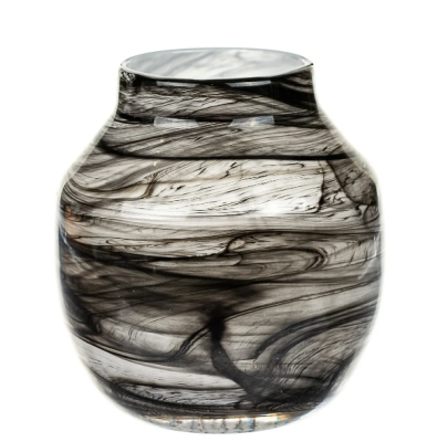 Ваза "Мрамор" (стекло), D17xH30 см в интернет гипермаркете «Планета Лета». Фото