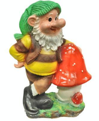 Фигура Гном ушастый с двумя грибами Н-50см в интернет гипермаркете «Планета Лета». Фото