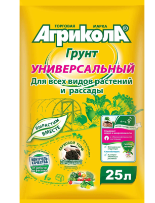 Грунт универсальный Агрикола Пак. 25 л в интернет гипермаркете «Планета Лета». Фото